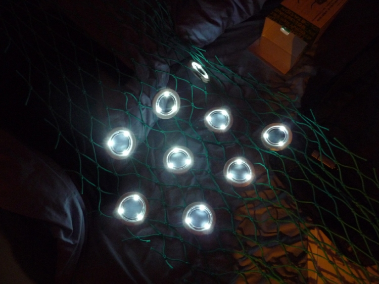 Fishing nets with LED lights and selective panels to reduce by catch / Ocean Great Ideas