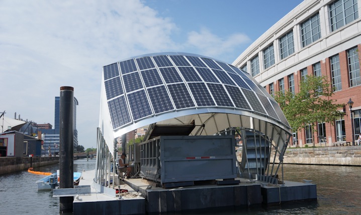 The Inner Harbor Water Wheel Harnessing the power of current and sun to help keep the Baltimore Harbor clean / Ocean Great Ideas